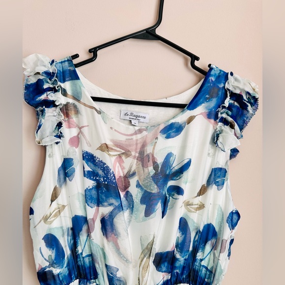 Le Ragazze Made in Italy Silk Blended Floral Maxi Dress Size M EUC - Picture 3 of 5